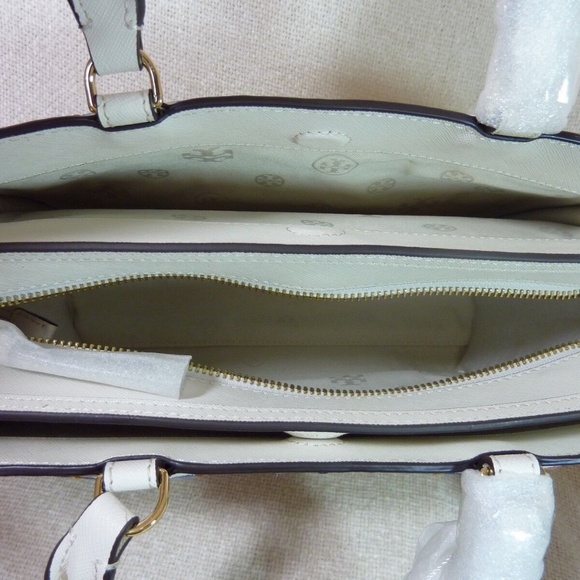 Tory Burch Robinson New Ivory  Embroidered Small Tote Bag/Satchel/Crossbody Bag - Picture 8 of 13